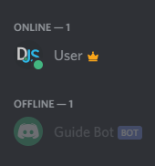 Bot in server's member list
