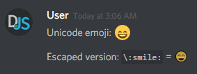 Escaped unicode emoji
