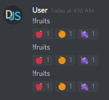 Emojis reacting in correct order